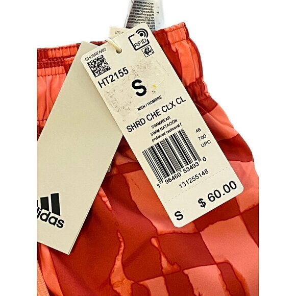 Adidas Men's Small Orange Swim Suit, Bathing Suit, Trunks NWT - Picture 7 of 7